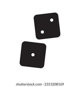 Dice vector icon. Dice cube flat sign design. Casino dices symbol pictogram. Domino icon. UX UI icon