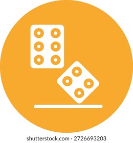 Ilustración de diseño de icono de Vector de dados