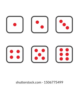 Dice vector icon design template illustration