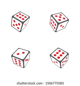 Dice vector icon design template illustration