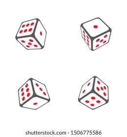 Dice vector icon design template illustration