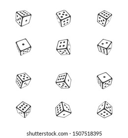 Dice vector icon design template illustration