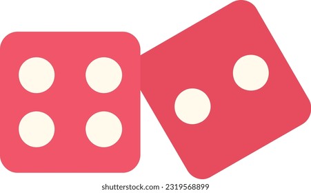 Dice Vector Icon Flat Style
