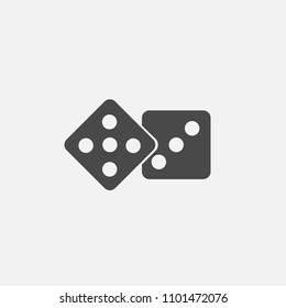 Dice vector icon gambling icon casino games