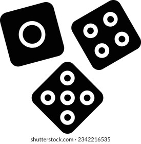 Dice Vector Icon Glyph Style