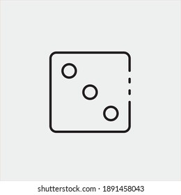 Dice vector icon illustration sign