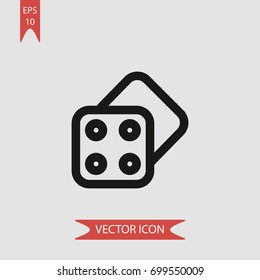 Dice vector icon illustration symbol