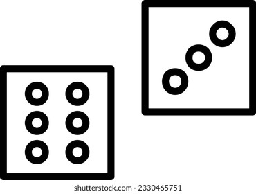 Dice Vector Icon Line Style