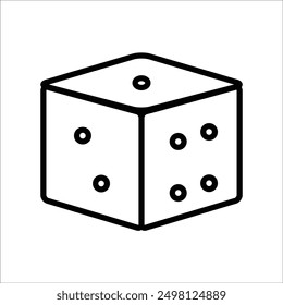 DICE VECTOR ICON LINE TEMPLATE