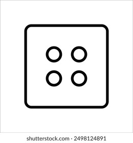 DICE VECTOR ICON LINE TEMPLATE