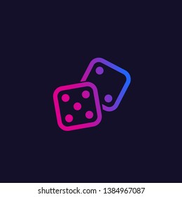 Dice vector icon for web