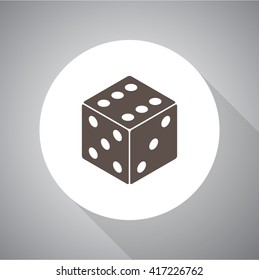 dice vector icon for web and mobile