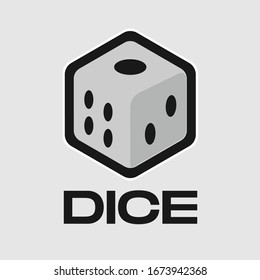 Dice vector illustration. 3D design betting. game icon