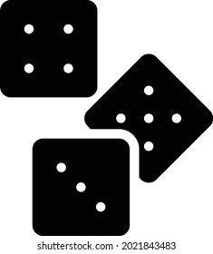 dice vector illustration isolated on a transparent background . glyph vector icons for concept or web graphics.
