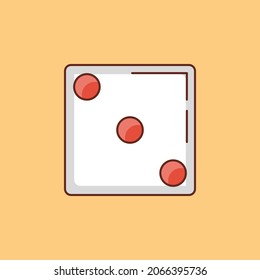 dice Vector illustration on a transparent background. Premium quality symbols.Vector line flat color icon for concept and graphic design.