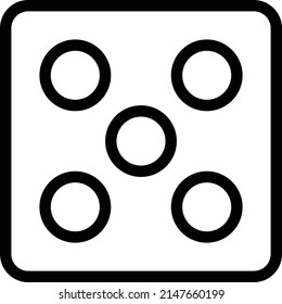 dice Vector illustration on a transparent background. Premium quality symbols. Stroke vector icon for concept and graphic design.