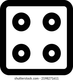 Dice Vector illustration on a transparent background.Premium quality symmbols.Stroke vector icon for concept and graphic design.
