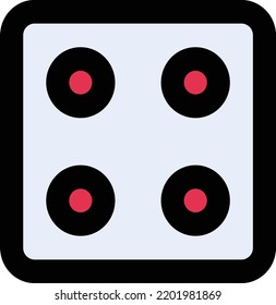 Dice Vector illustration on a transparent background.Premium quality symmbols.Stroke vector icon for concept and graphic design.