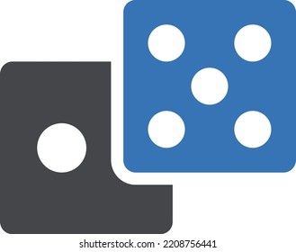 dice Vector illustration on a transparent background. Premium quality symbols. Gyliph vector icon for concept and graphic design.