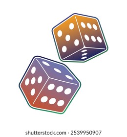 Dice, Dice Vector Image, Dice Cube Vector Illustration, Dice Clip Art Vector, Colorful Dices Vector Image.