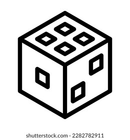 Dice Vector Line Icon Design
