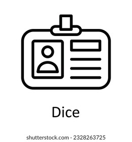 Dice Vector outline Icon Design illustration. Education Symbol on White background EPS 10 File