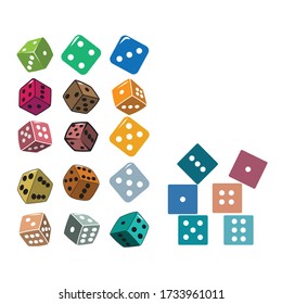 Dice vector set collection graphic design