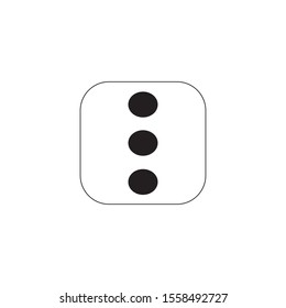 Dice vector set on the white background.