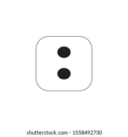 Dice vector set on the white background.
