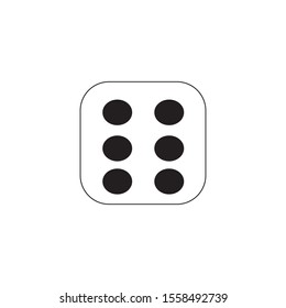 Dice vector set on the white background.