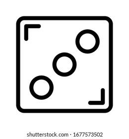 dice vector thin line icon 