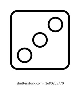 dice vector thin line icon 