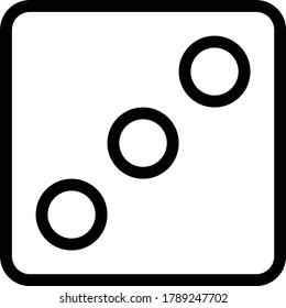 dice vector thin line icon 