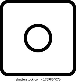 dice vector thin line icon 