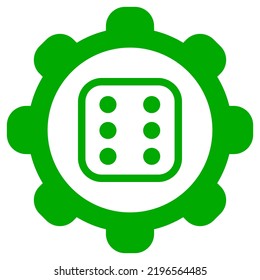 Dice and wheel on white