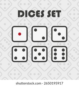Dices background illustration vector set