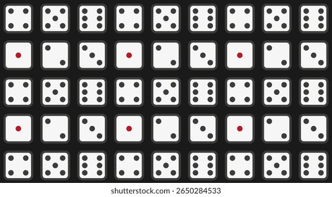 Dices background illustration vector set