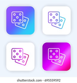 Dices bright purple and blue gradient app icon