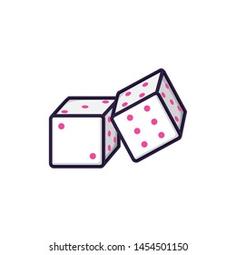 dices cubes casino game icons