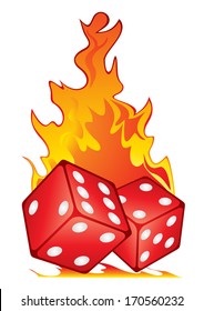 Dices in fire