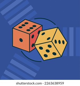 dices game retro style icon