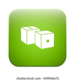 Dices icon. Casino game button