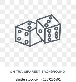 Dices icon. Dices design concept from Arcade collection. Simple element vector illustration on transparent background.