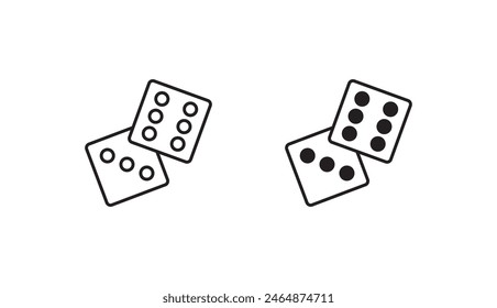 Dices icon design with white background stock illustration