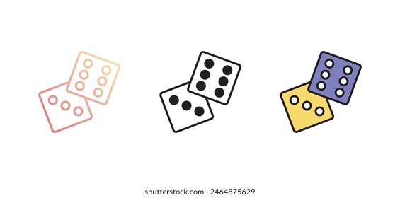 Dices icon design with white background stock illustration