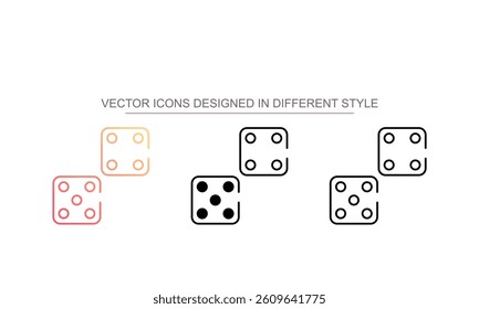 Dices icon design with white background stock illustration