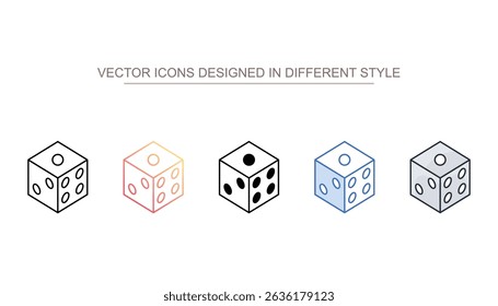 Dices icon design with white background stock illustration