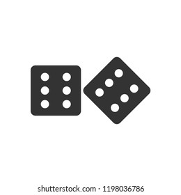 Dices icon flat. Icon Flat