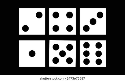 Dices icon flat. Illustration isolated vector sign symbol. Gaming dice. Eps 10.