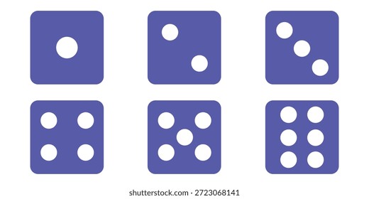 Dices icon flat. Illustration isolated vector sign symbol. Gaming dice. Eps 10.